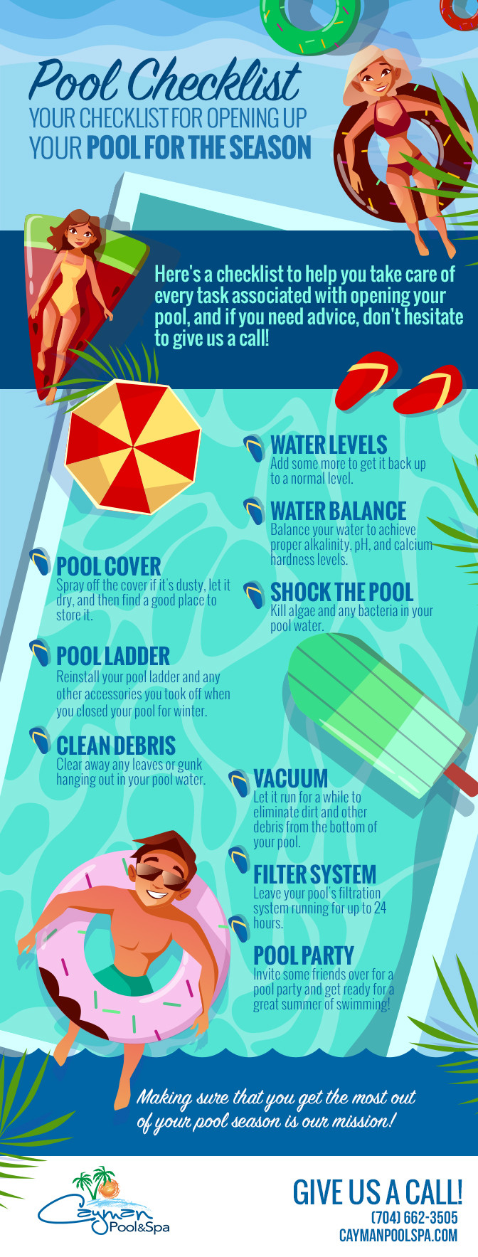 Pool checklist your checklist for opening up your pool for the season